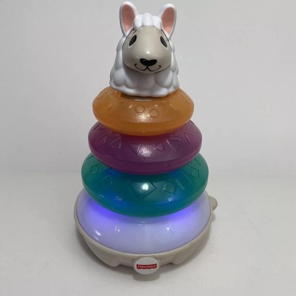 Fisher-Price Linkimals Lights & Colors Llama Multicolor Musical Stacking Toy HTF - Picture 1 of 16